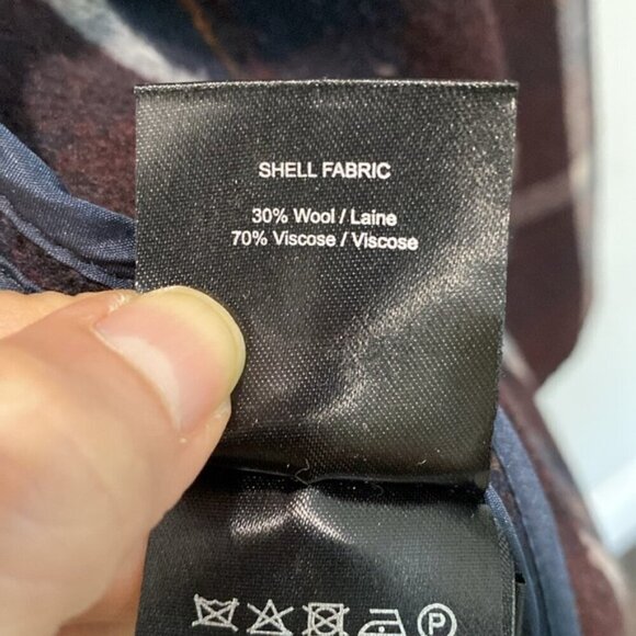 Storm & Marie Wool Plaid Coat Oversized - Picture 14 of 15